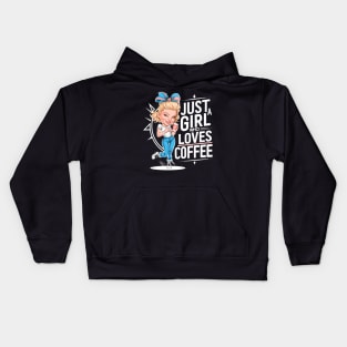 Just a Girl Who Loves Coffee Kids Hoodie